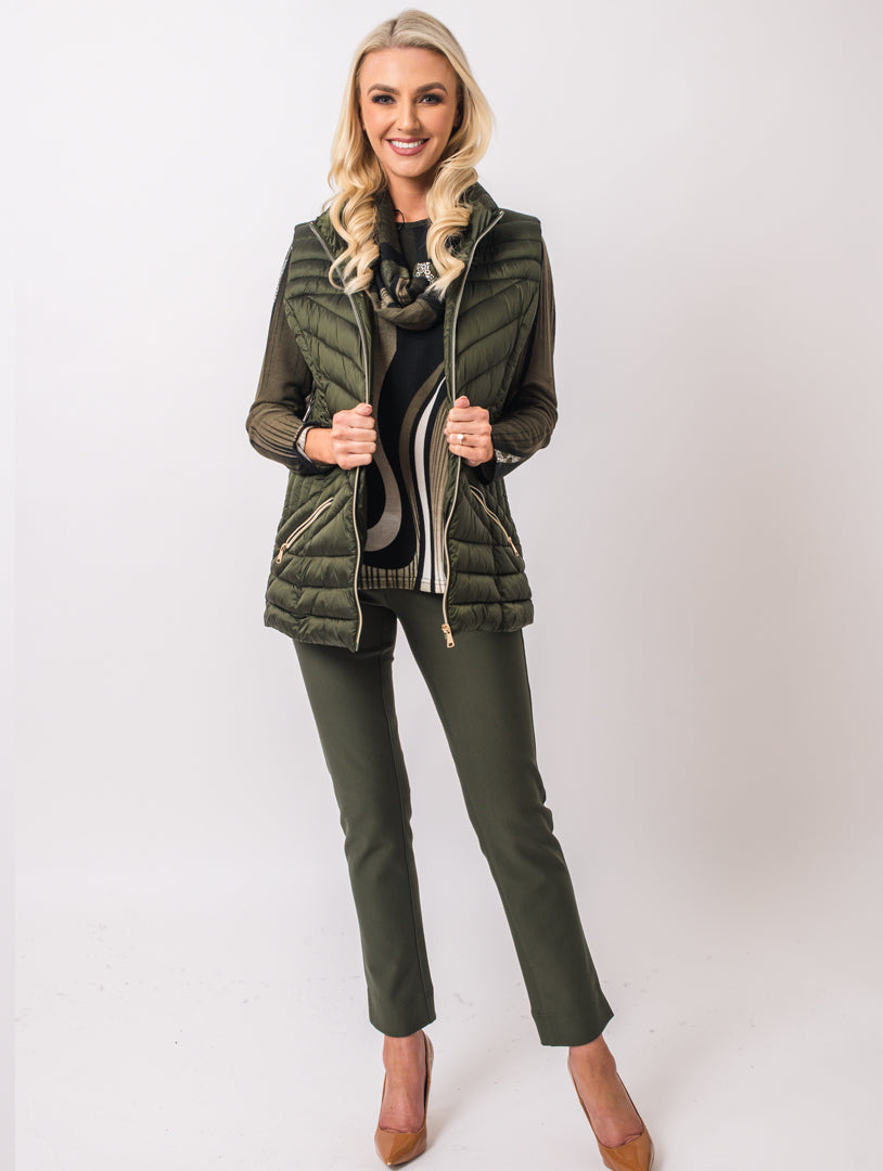 Scarf Jumper - Olive