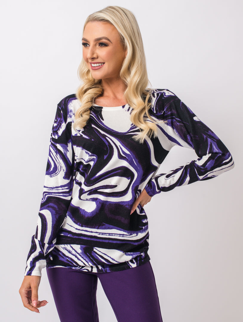Swirl Knit - Damson Multi