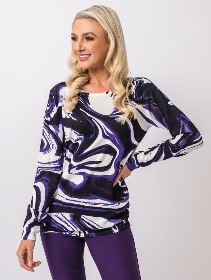 Swirl Knit - Damson Multi