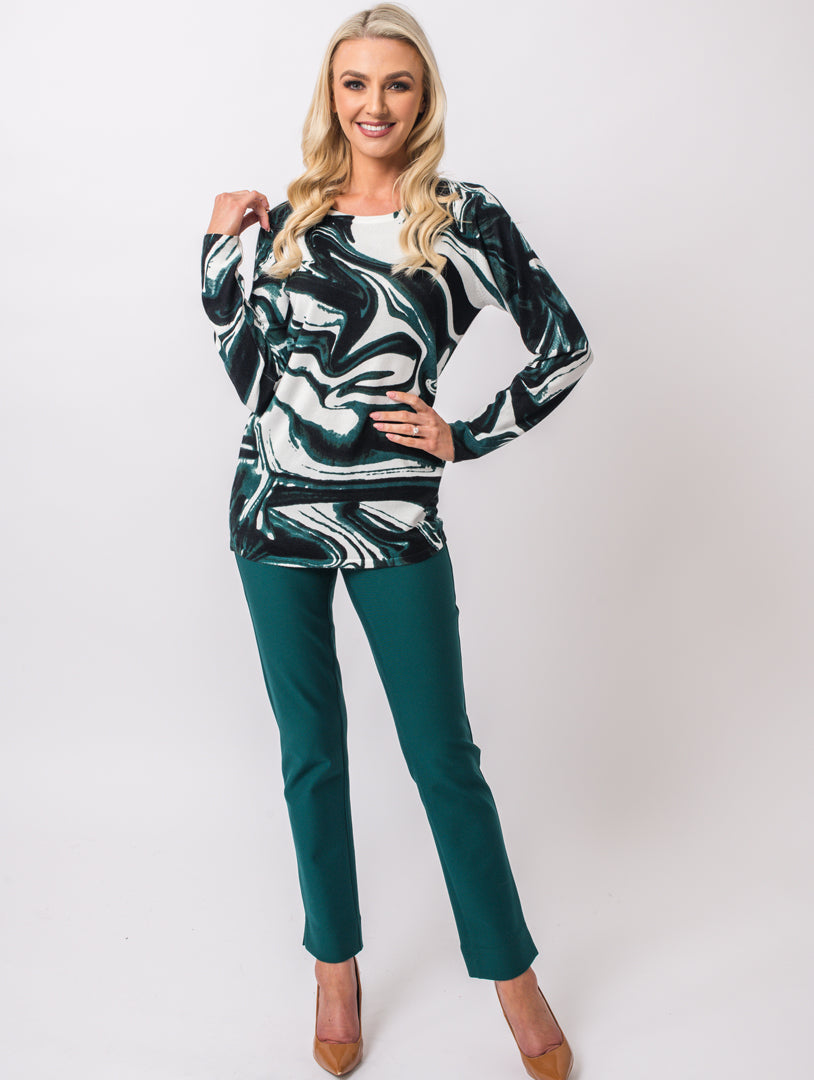Swirl Knit - Teal Multi