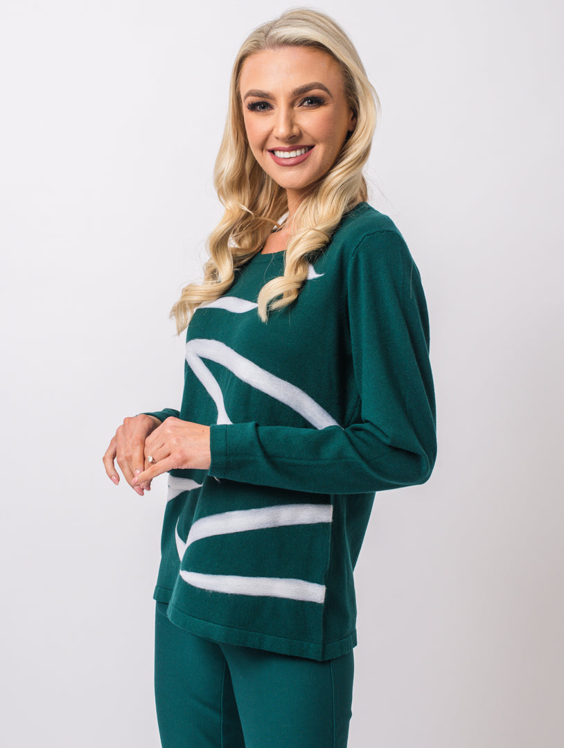 Abstract Knit - Teal Multi