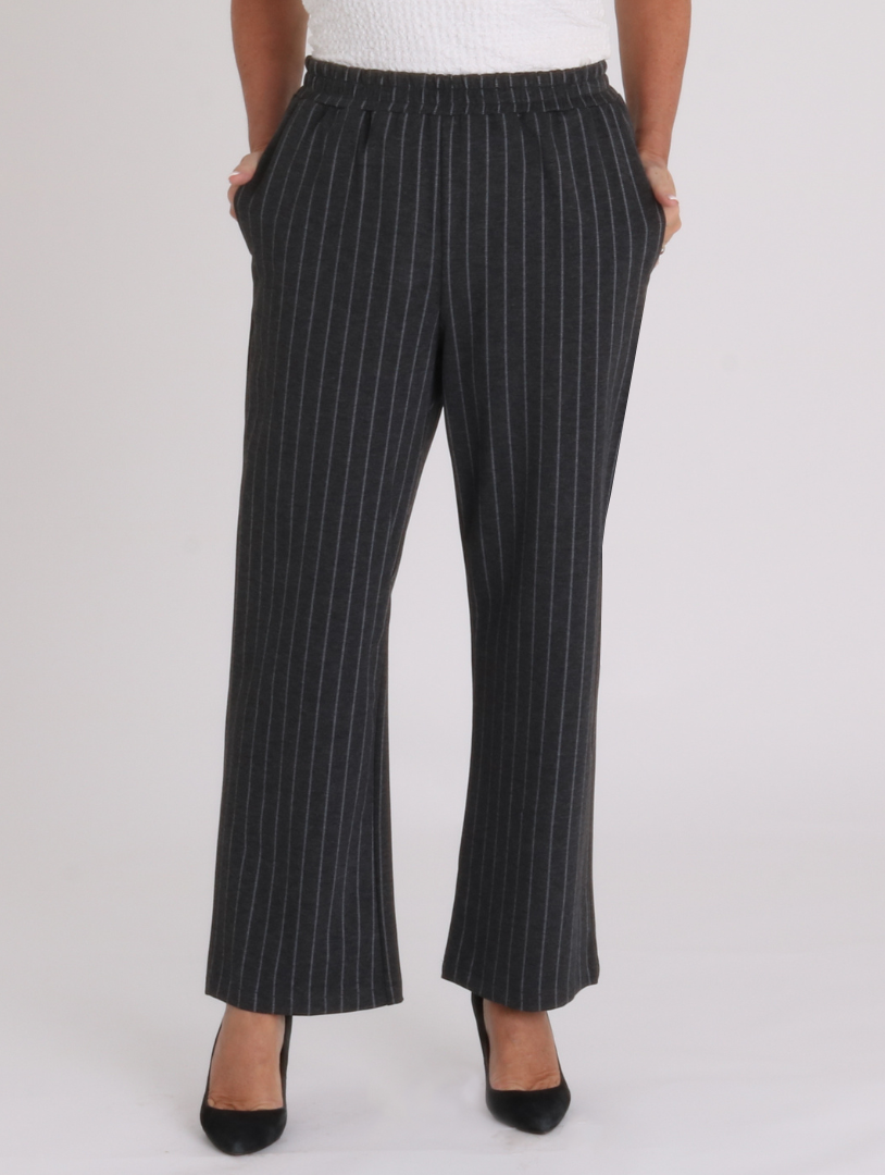 27" Pinstripe Molly Trousers - Grey