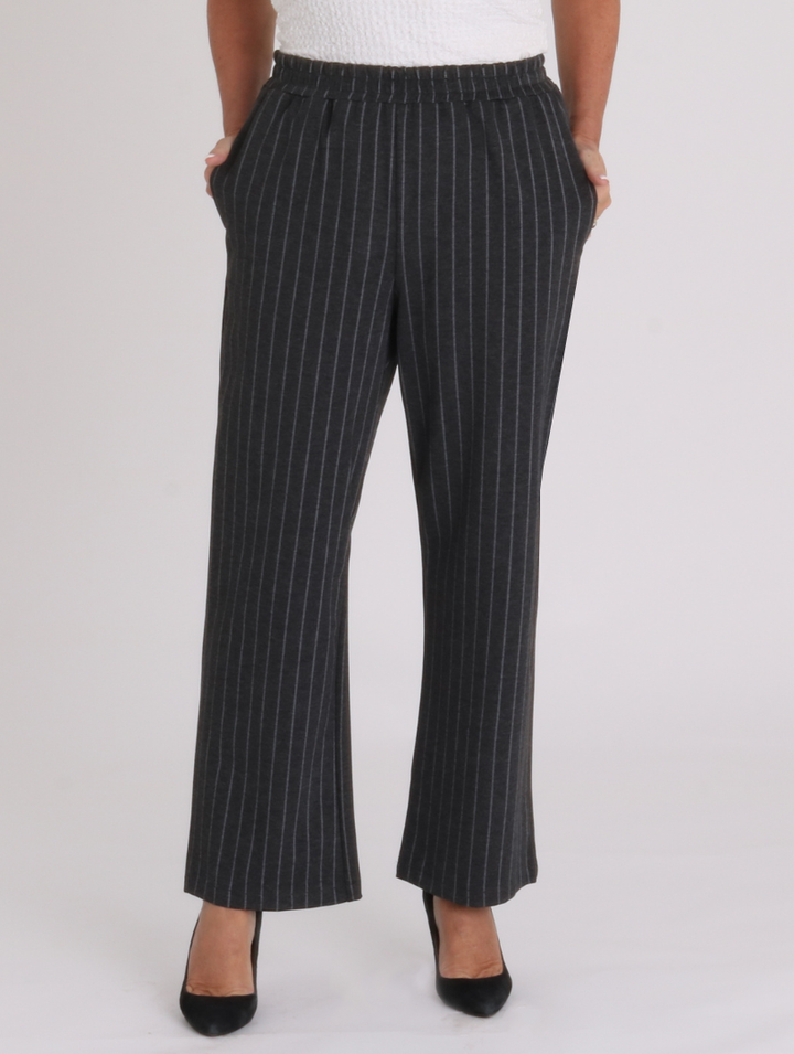 27" Pinstripe Molly Trousers - Grey