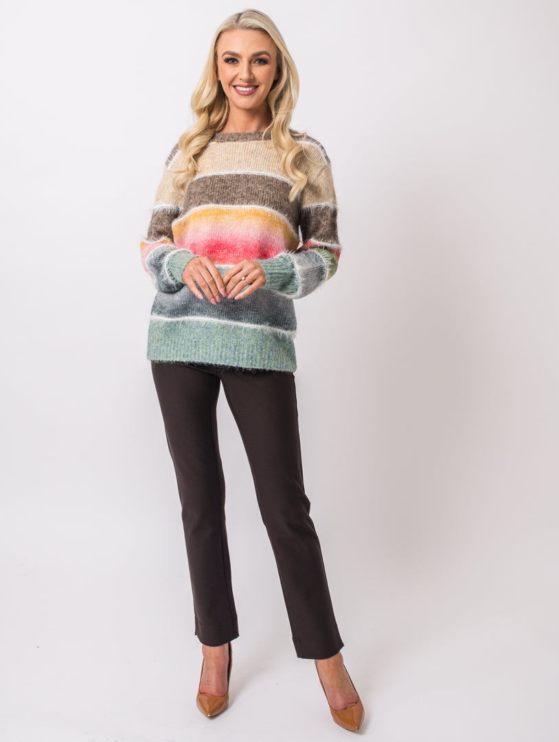 Fluffy Jumper - Chocolate Multi