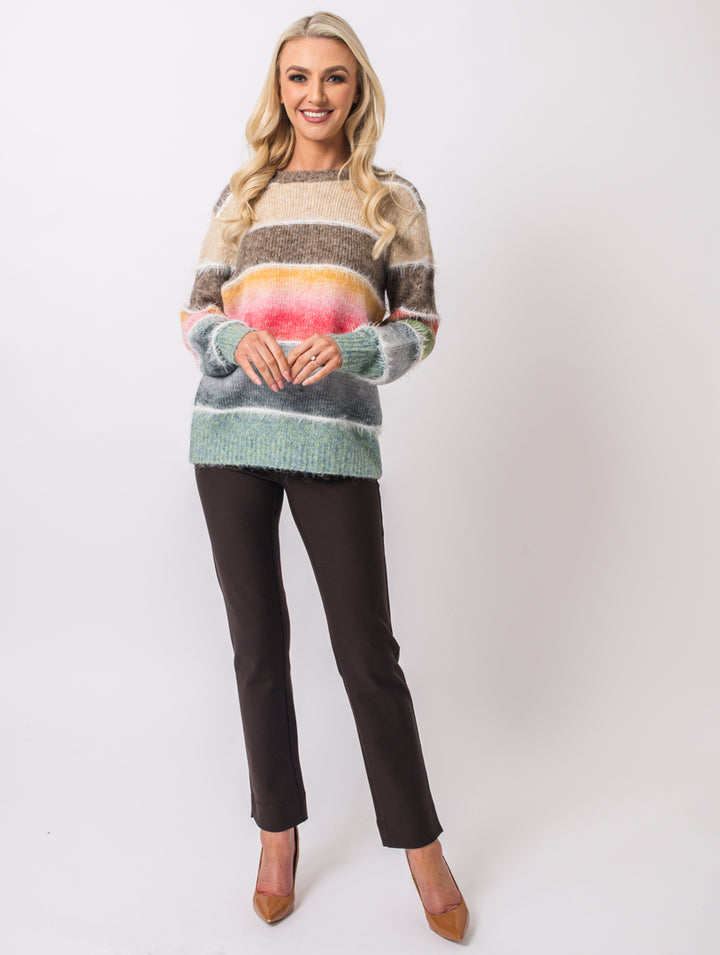 Fluffy Jumper - Chocolate Multi