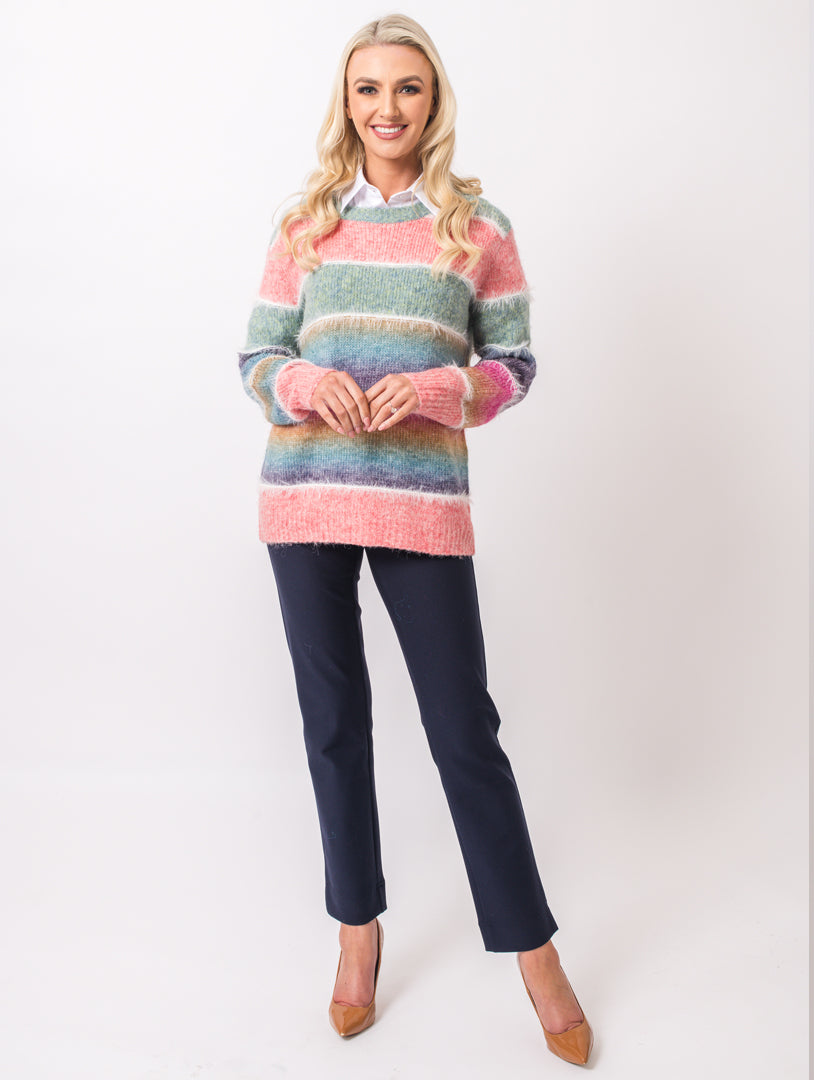 Fluffy Jumper - Pink Multi