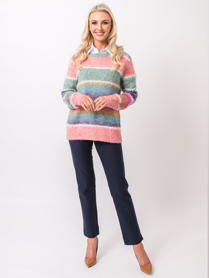 Fluffy Jumper - Pink Multi