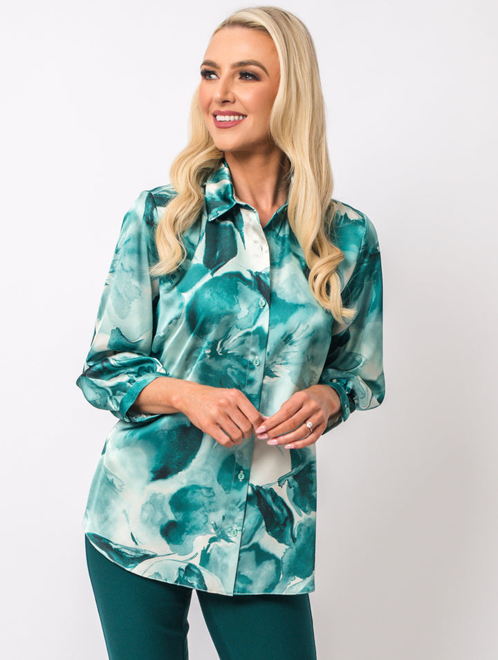 Print Blouse - Teal