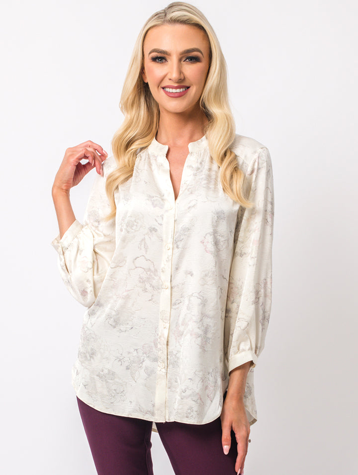 Print Blouse - Ivory