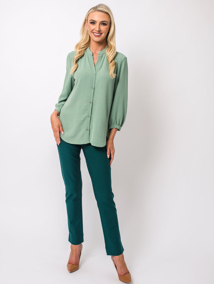 3/4 Sleeve Blouse - Green