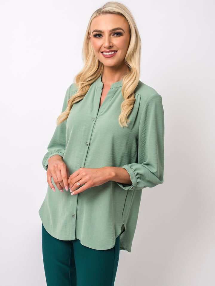 3/4 Sleeve Blouse - Green
