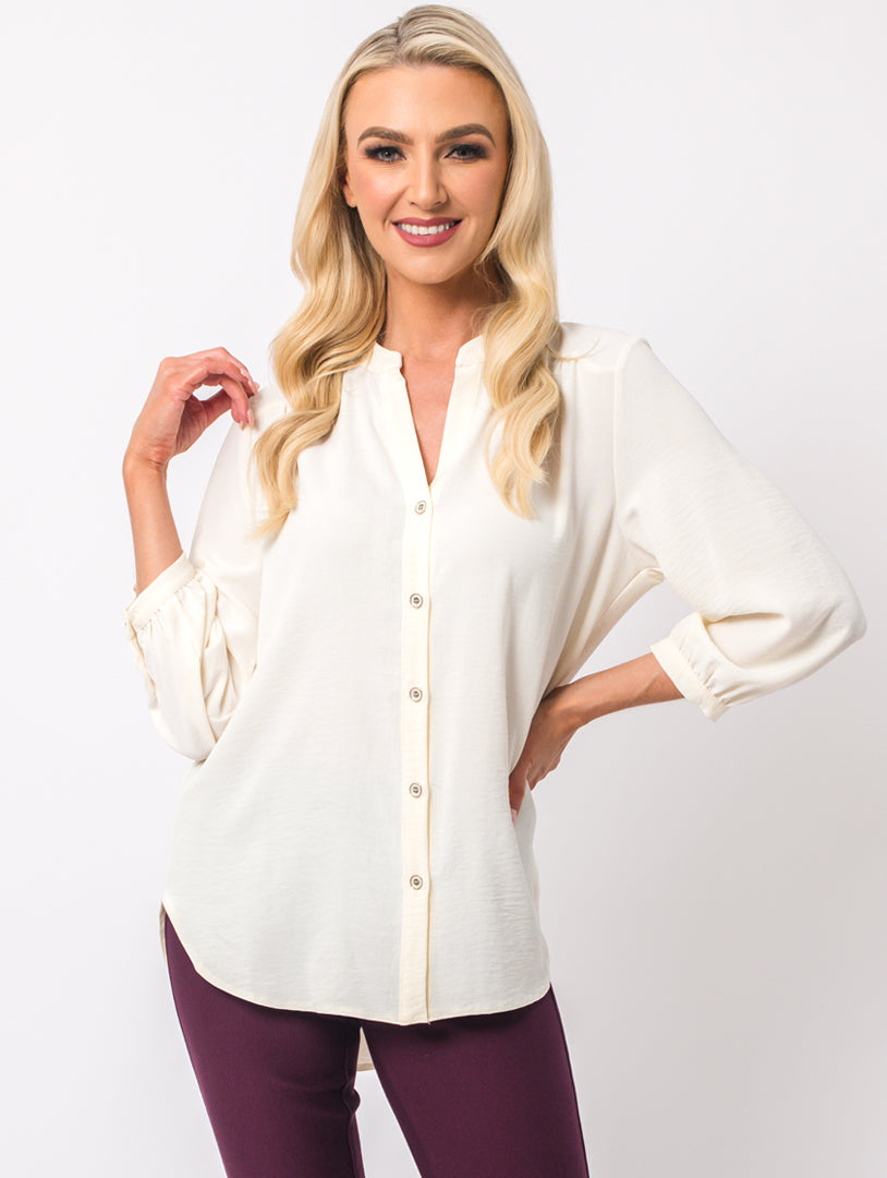 3/4 Sleeve Blouse - Ivory