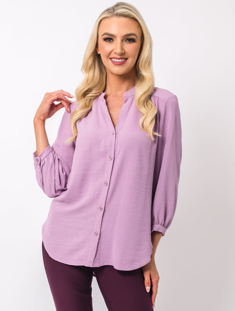 3/4 Sleeve Blouse - Lavender