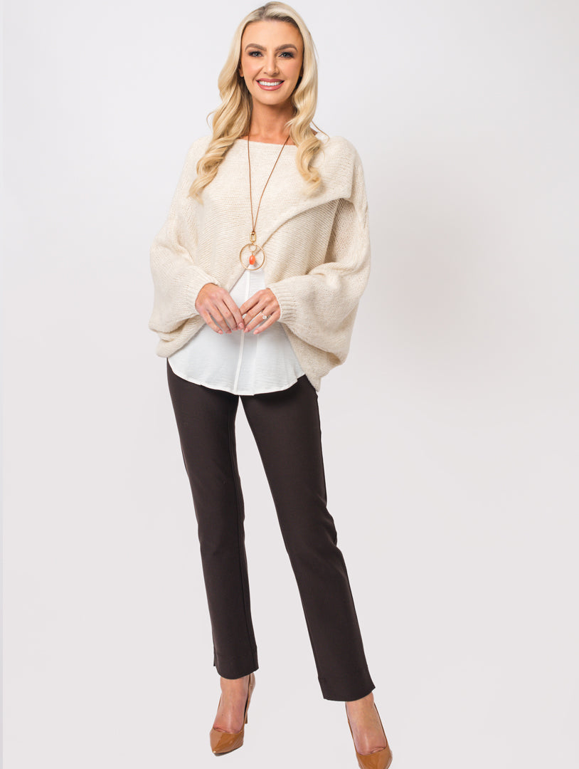Cross Over Jumper - Ivory