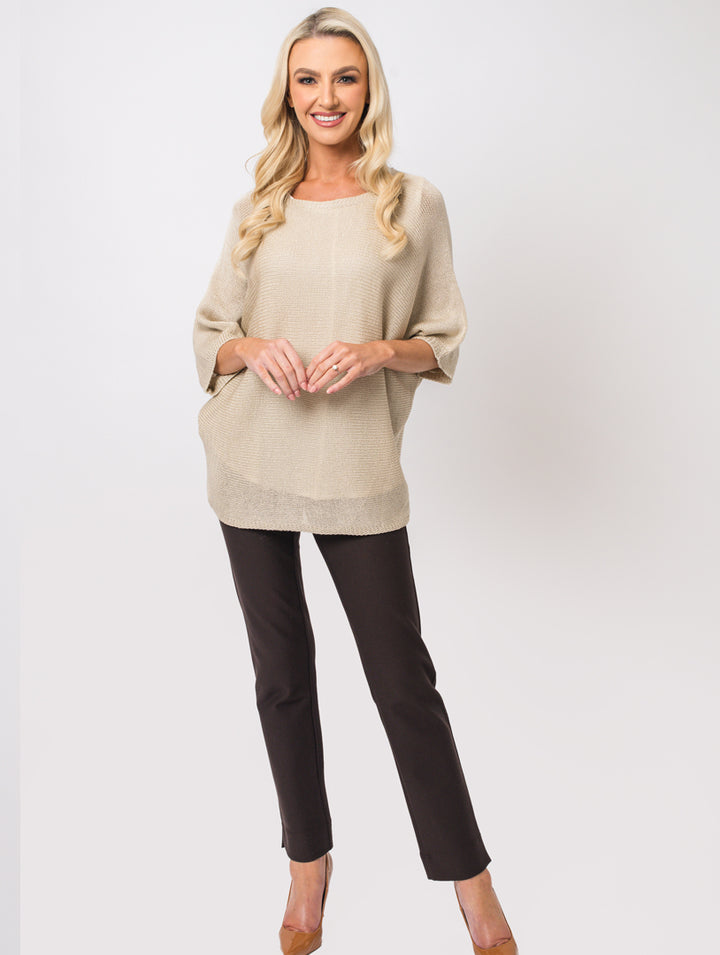 Flower Back Top - Ivory