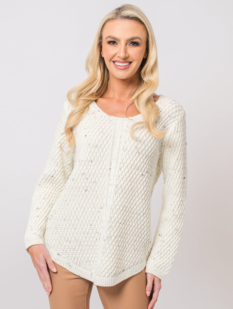 Round Neck Knitwear - Ivory