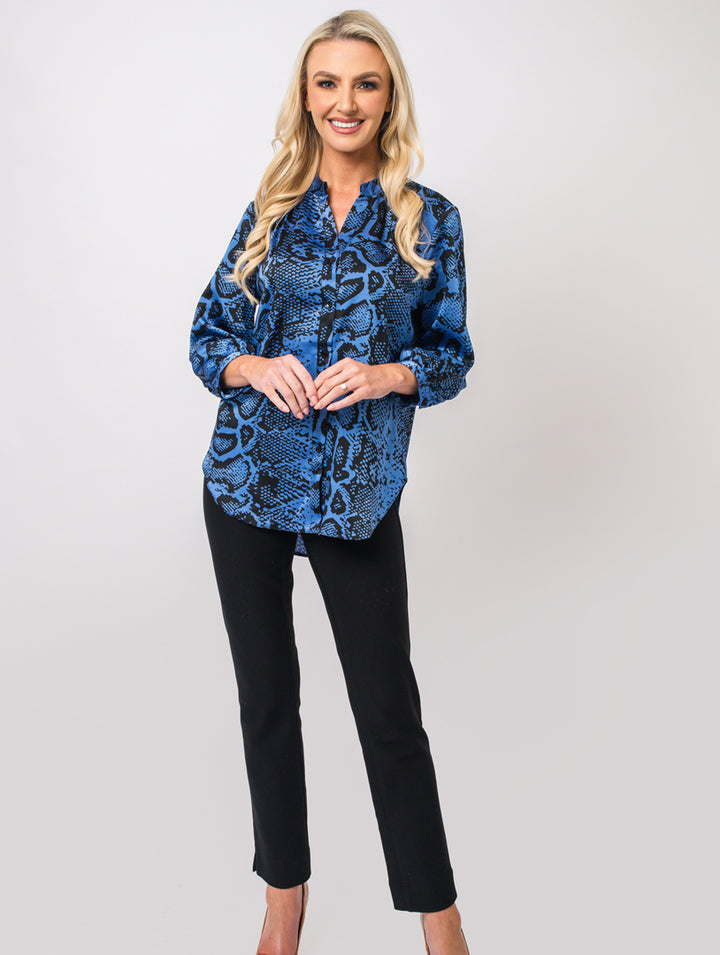 Print Blouse - Royal