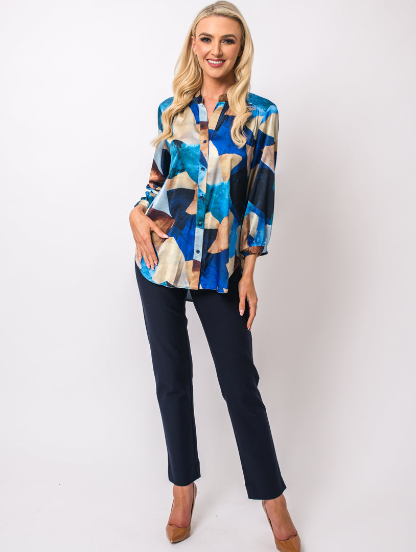 Revere Blouse - Royal Multi