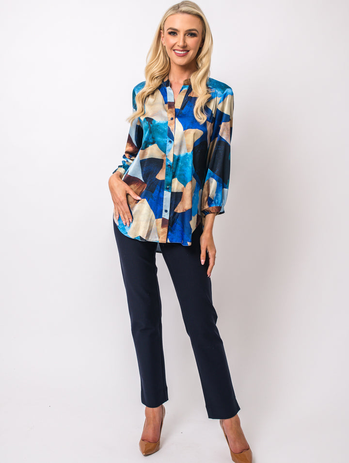 Revere Blouse - Royal Multi