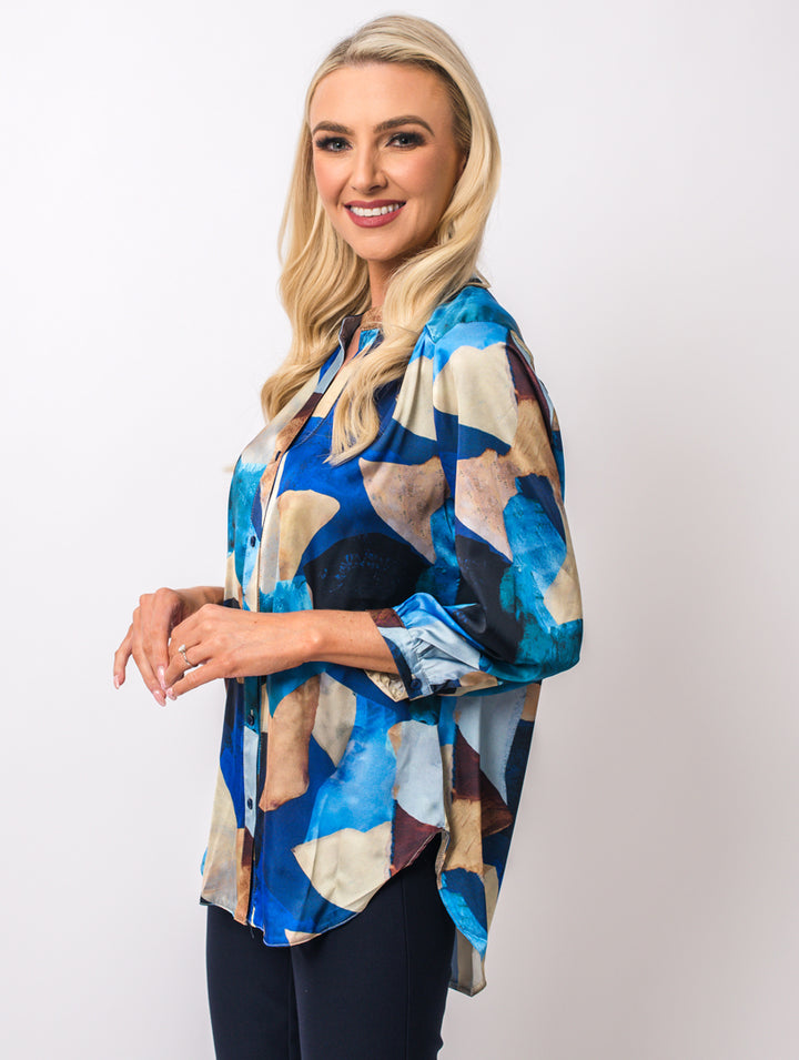 Revere Blouse - Royal Multi