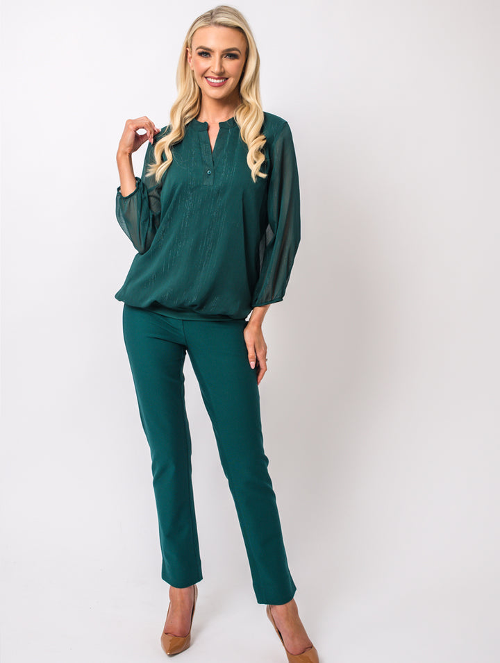 Lined Blouse - Teal