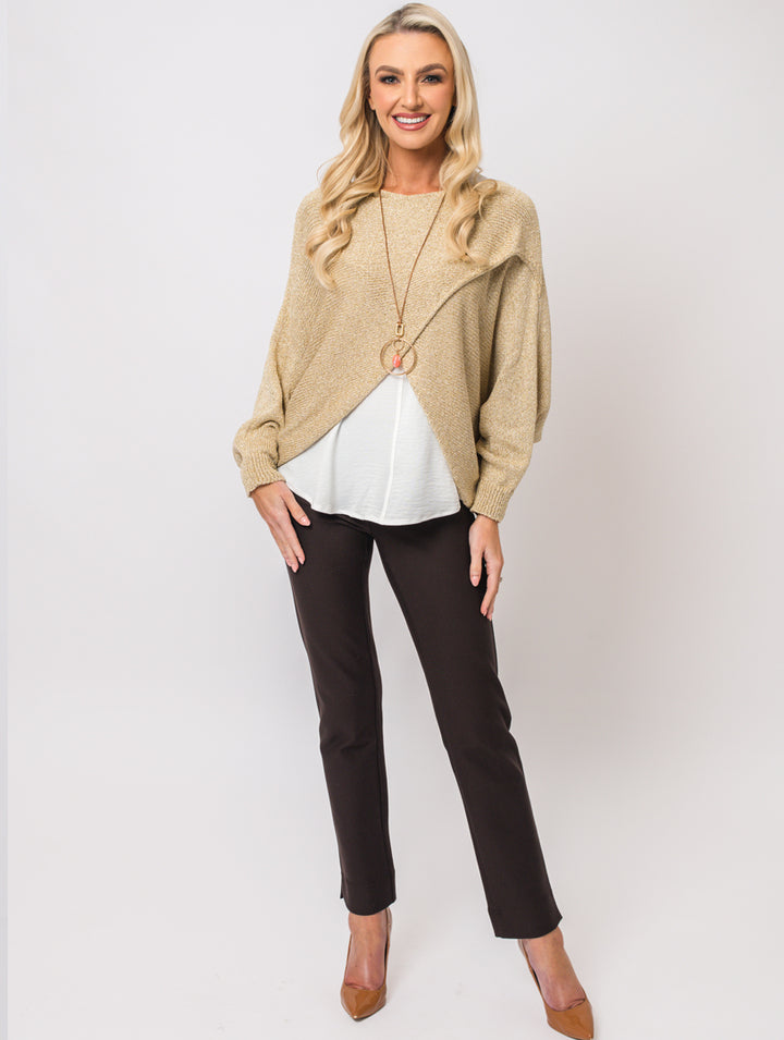 Cross Over Top - Gold