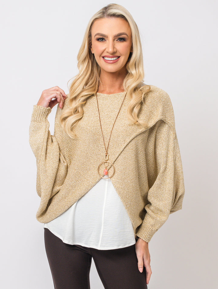 Cross Over Top - Gold