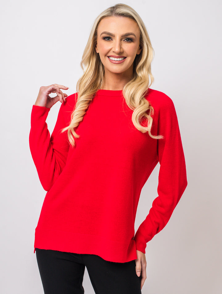 Crew Neck Knit - Red