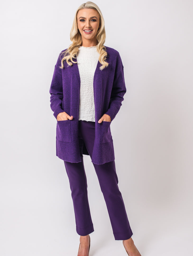 Luxury Cardigan - Damson