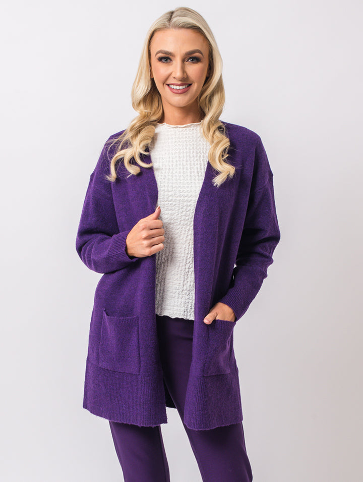Luxury Cardigan - Damson