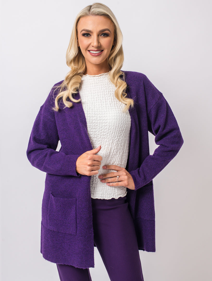 Luxury Cardigan - Damson