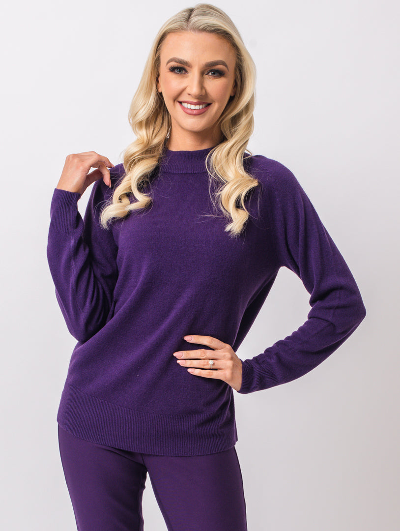 Turtle Neck Knit - Damson