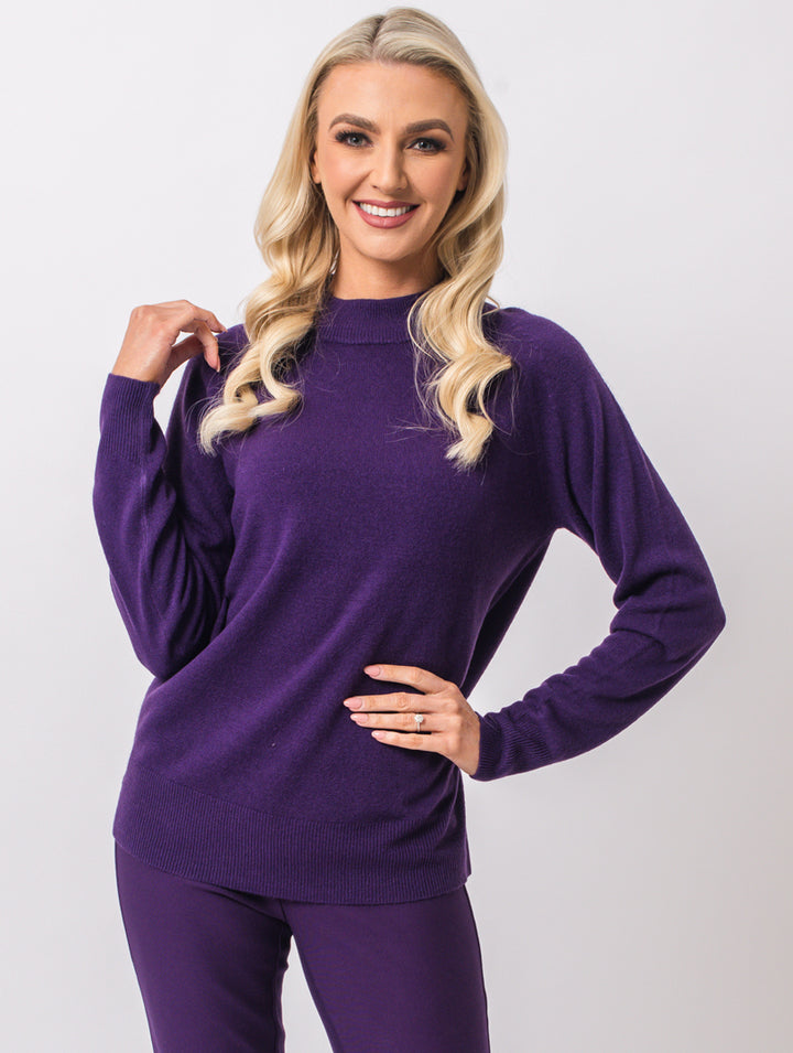 Turtle Neck Knit - Damson