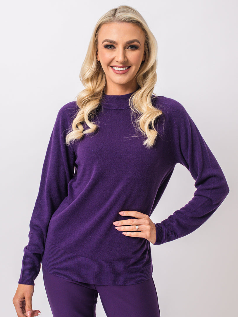 Turtle Neck Knit - Damson