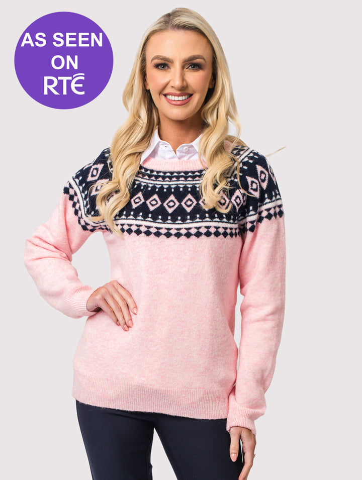 Diamond Knit - Pink Multi