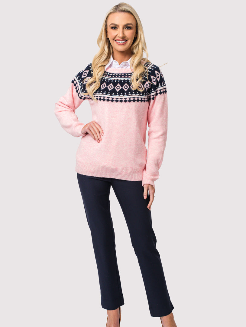 Diamond Knit - Pink Multi