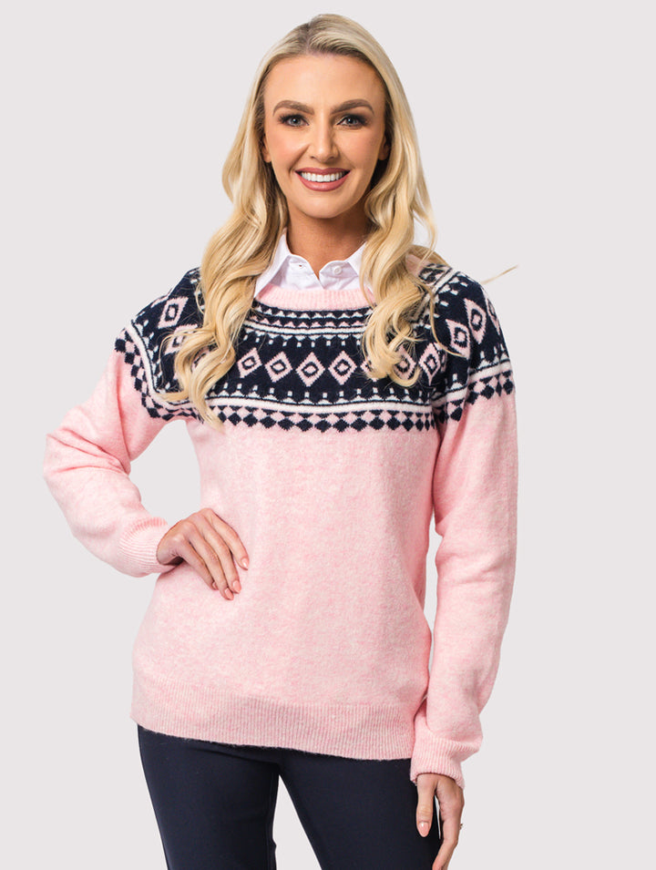 Diamond Knit - Pink Multi