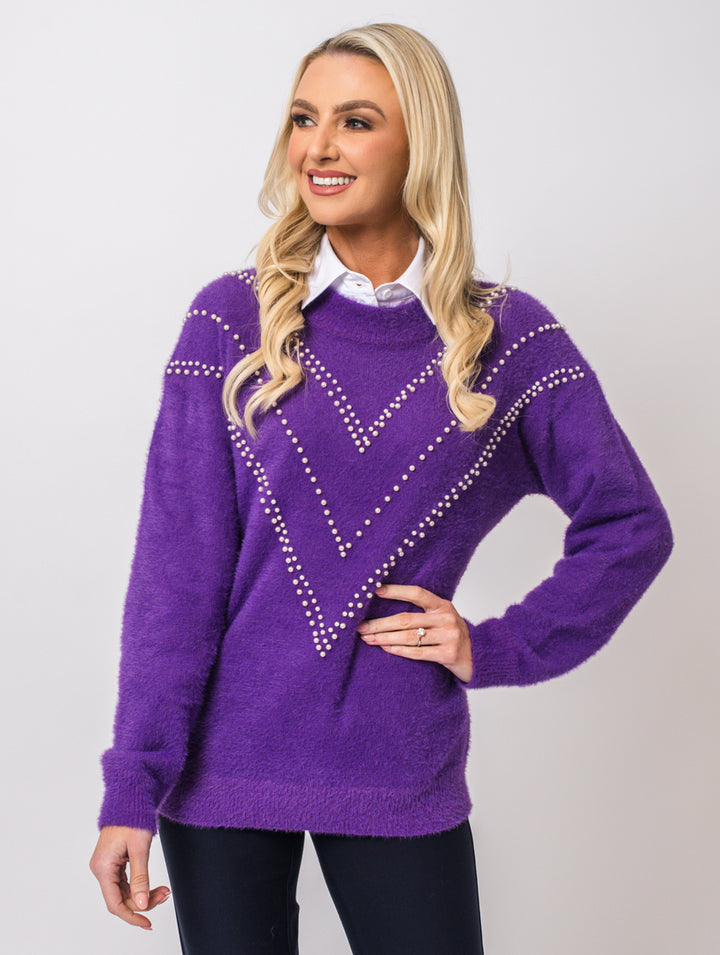 Pearl Knit - Purple