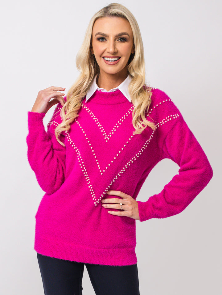 Pearl Knit - Fuschia