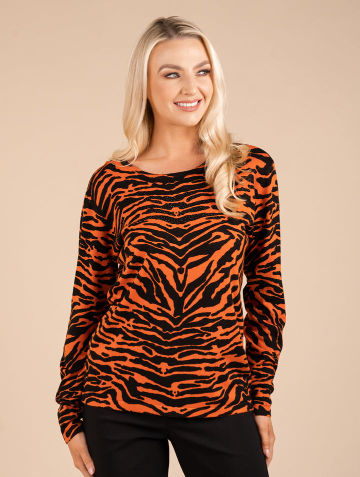 Zebra Knit - Orange