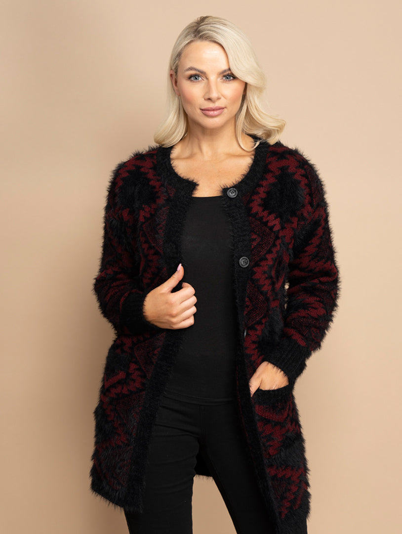 Luxury Knitwear - Black/Wine