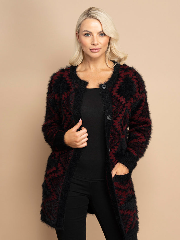 Luxury Knitwear - Black/Wine