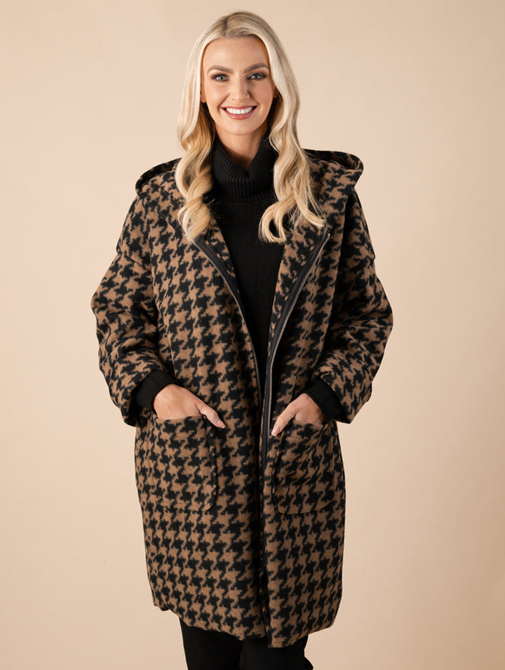 Zip Pocket Coat - Beige