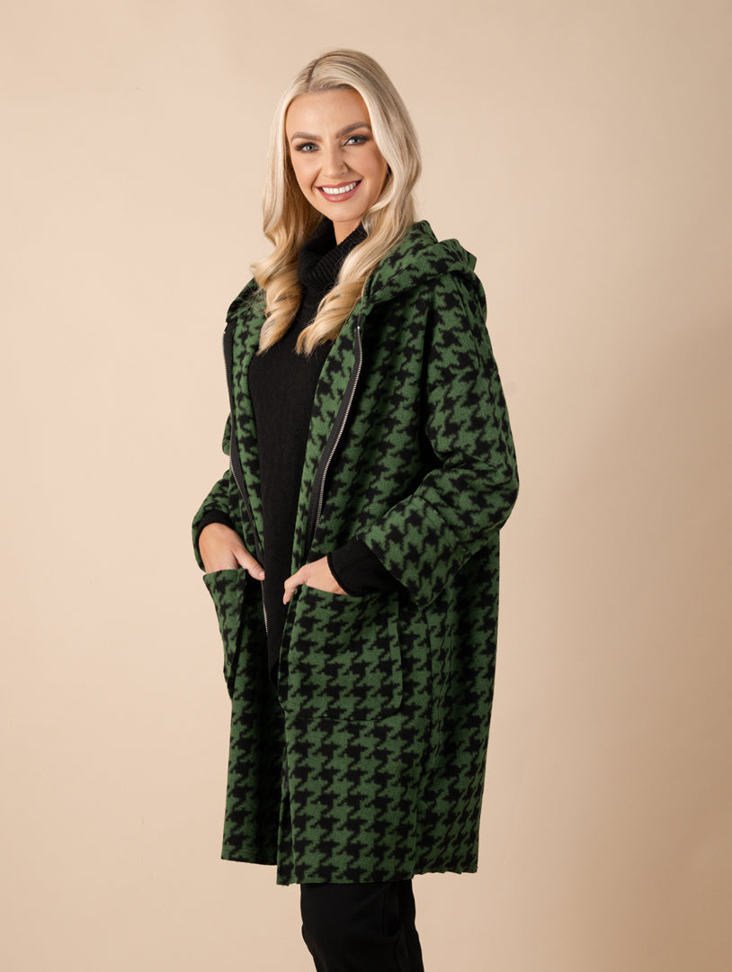Zip Pocket Coat - Green