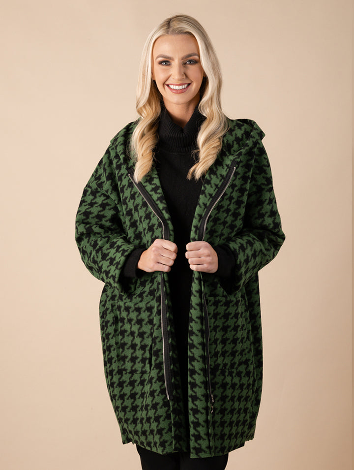 Zip Pocket Coat - Green