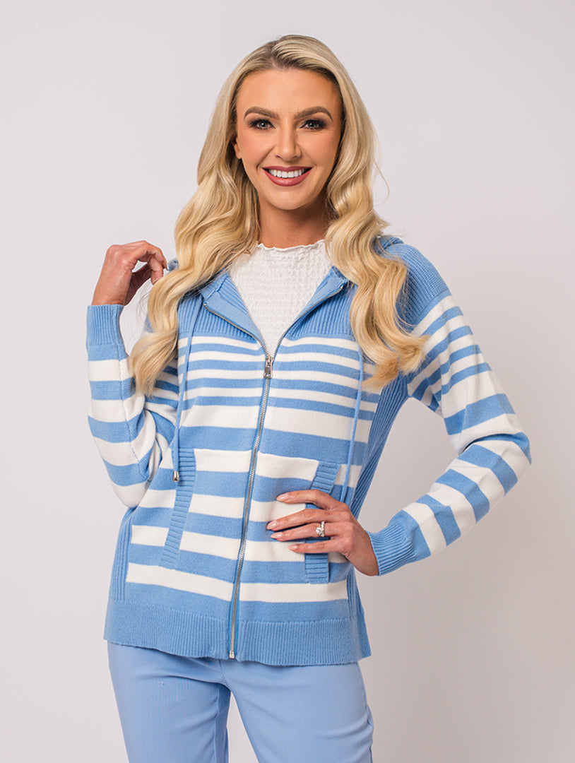 Zip Cardigan - Blue