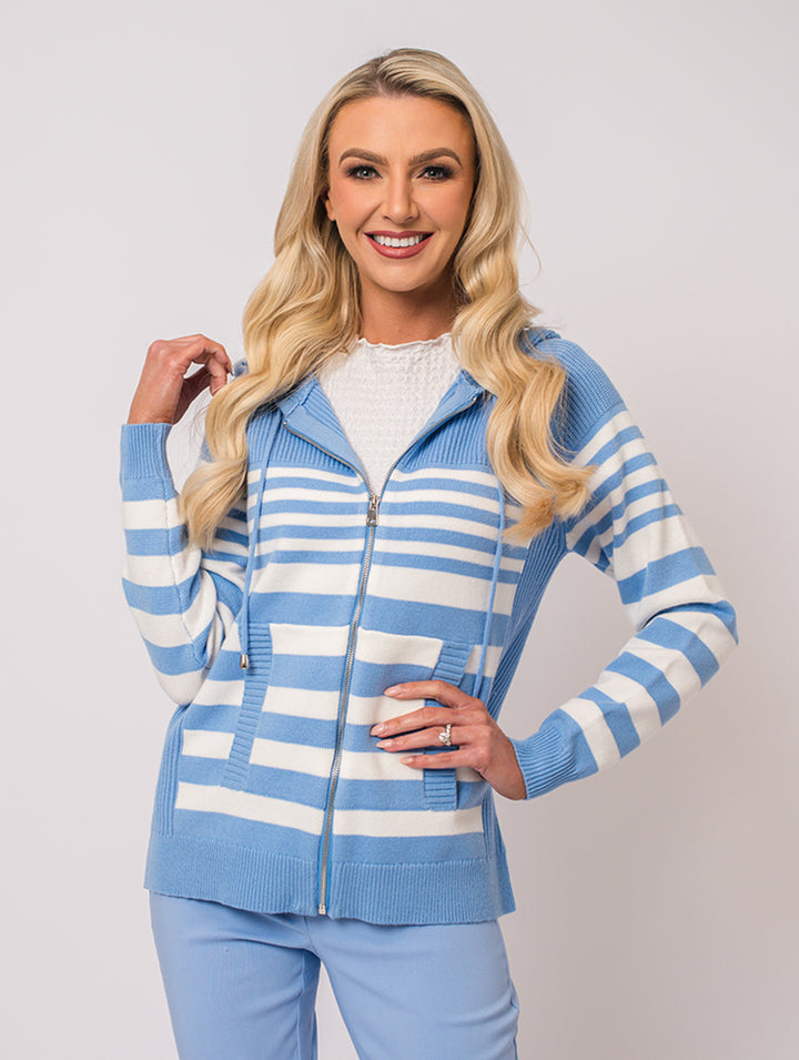 Zip Cardigan - Blue