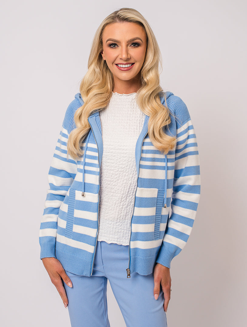 Zip Cardigan - Blue