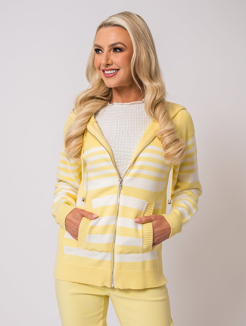Zip Cardigan - Lemon