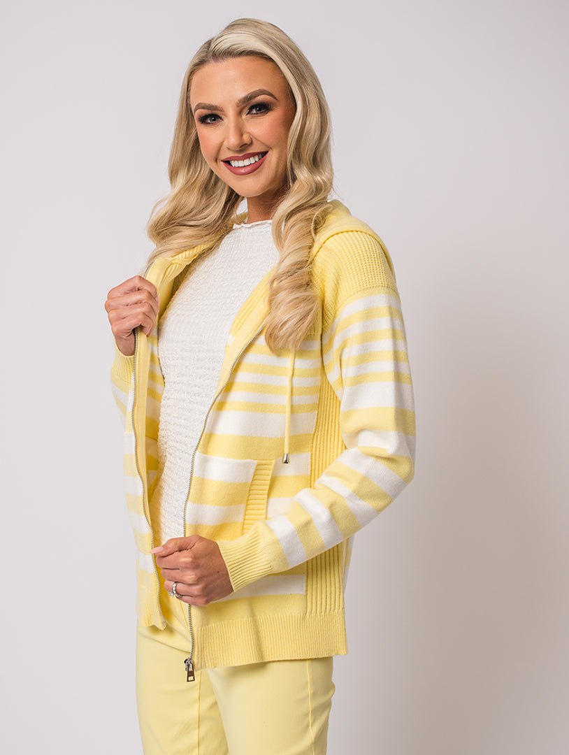 Zip Cardigan - Lemon